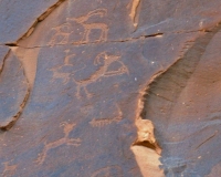 Petroglyphs at Sand Island